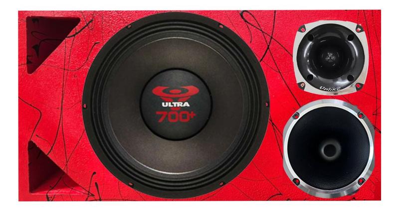 Caixa trio duto triângulo alto falante ultravox ultra 700 corneta